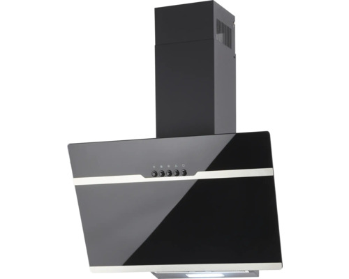 Hotte aspirante noire avec commandes