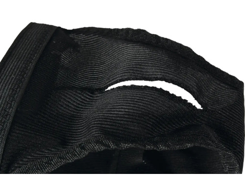 Gros plan d''un bandeau de sport noir avec découpe