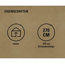 Eigenschaften: geeignet für Innenräume, Girlandenlänge 270 Zentimeter