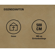 Eigenschaften: Für den Innenbereich geeignet, 500 cm Girlandenlänge