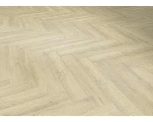 Verlegter Vinylboden im Fischgrätmuster