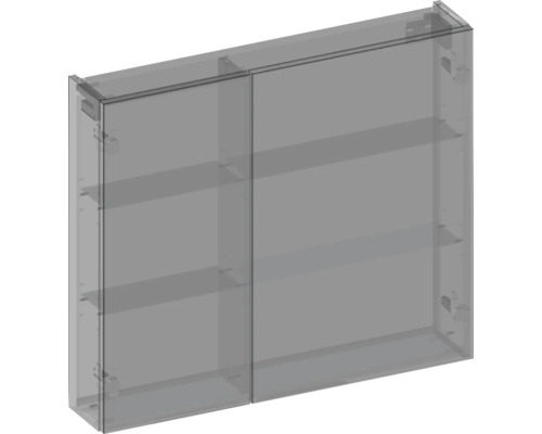 Spiegelschrank mit zwei Türen und Regalböden