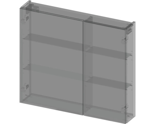 Badezimmerschrank mit zwei Türen und Einlegeböden