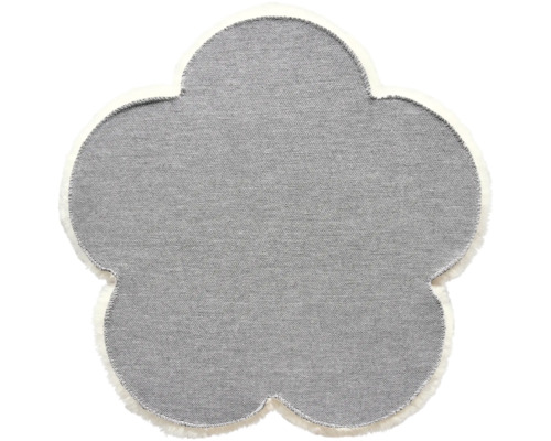 Tapis en forme de fleur avec texture et bordure