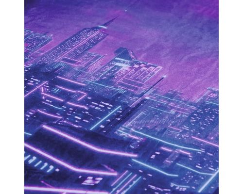 Représentation abstraite d''une ville avec des lignes lumineuses