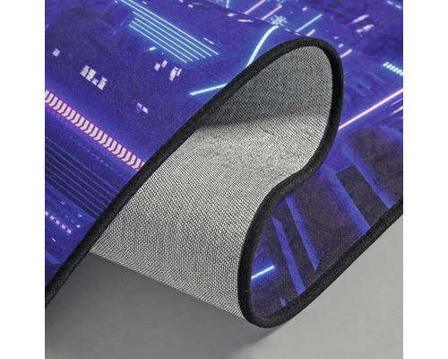 Tapis avec motif futuriste de paysage urbain