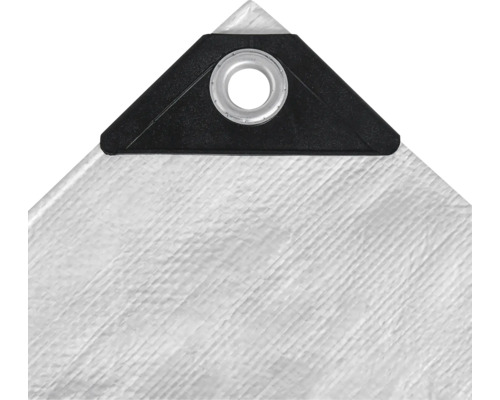 Detailansicht einer Plane mit Öse zur Befestigung