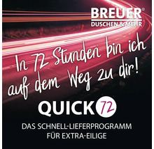 Duschrückwand BREUER Express Q72 Dekor Marmor weiß 100 x 255 cm