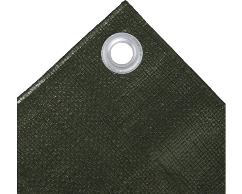 Detailaufnahme einer Gewebeplane mit Öse