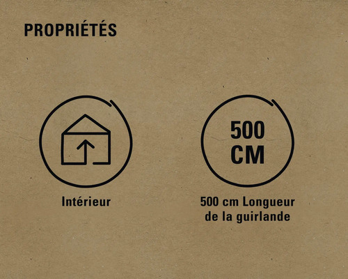 Propriétés: convient pour l''intérieur, longueur de 500 centimètres