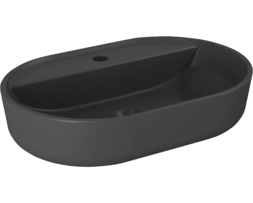 Aufsatzwaschbecken aus Keramik mit ovaler Form