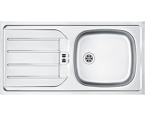 Edelstahlspüle mit Abtropffläche