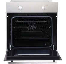 Four encastrable avec porte ouverte pour voir l''intérieur.