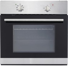Einbaubackofen mit Bedienknöpfen und Glastür
