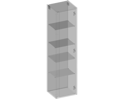 Armoire suspendue étroite avec étagères