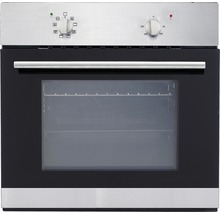 Four encastrable en acier inoxydable avec porte en verre et boutons rotatifs