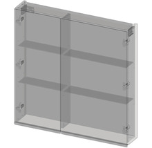 Badezimmerschrank mit zwei Türen und Regalböden