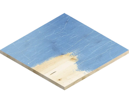 Holzplatte, teilweise mit Farbe gestrichen