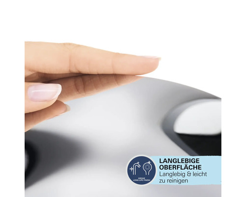 Langlebige Oberfläche mit Grohe Long Life Finish, leicht zu reinigen