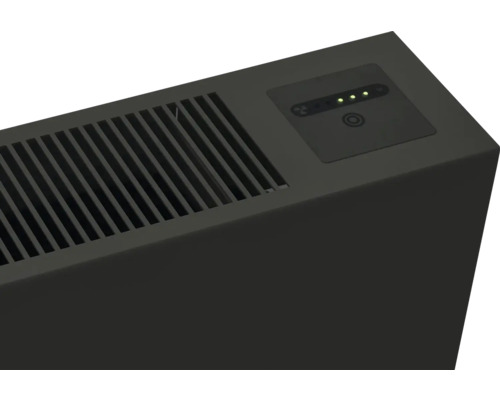 Convecteur électrique avec panneau de commande et grille d''aération.