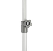 Vue détaillée d''une barre réglable avec bouton rotatif pour la fixation