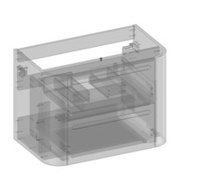 Waschtischunterschrank für Waschtischplatte Devo Gloria 2.0 BxHxT 70x50x42 cm stone grey supermatt glatt