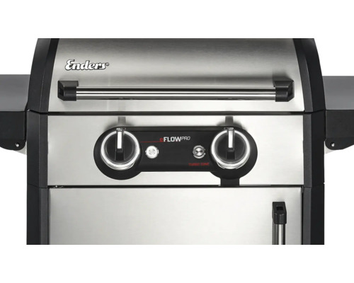 Vue détaillée d''un barbecue à gaz Enders avec boutons rotatifs et le logo Enders.