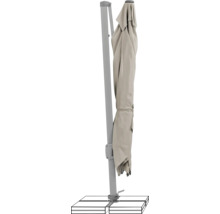 Parasol excentré fermé avec support pour le jardin