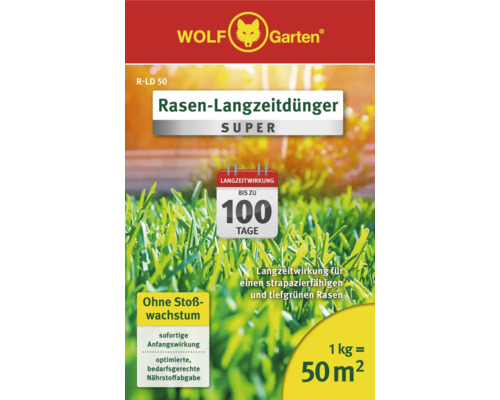 Emballage d''engrais longue durée pour gazon Wolf Garten