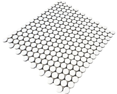 Quadratische Matte mit kleinen runden Fliesen