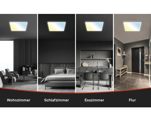 Quadratische Deckenleuchte in Wohnzimmer, Schlafzimmer, Esszimmer und Flur