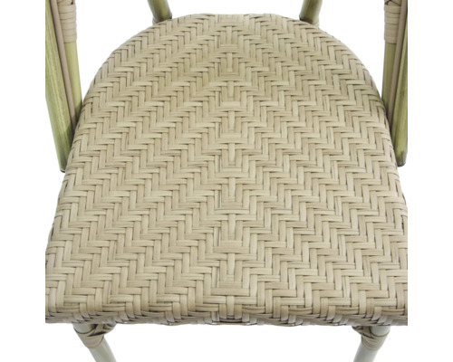 Vue détaillée d''une assise de chaise avec une surface tressée