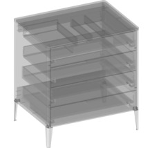 Waschtischunterschrank mit 4 Schubladen Devo Lotos BxHxT 70 x 76 cm x 53 cm Frontfarbe bronze expressive oak