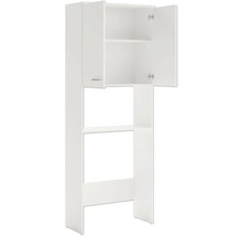 Weißer Bad-Hochschrank mit Regalen und Schrankfächern