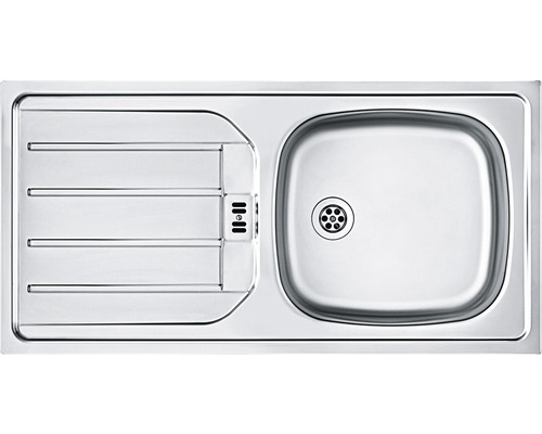 Spüle aus Edelstahl mit Abtropffläche