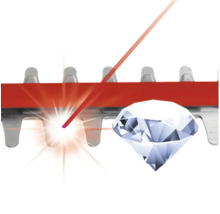 Barre de coupe avec découpe au laser et meulage au diamant