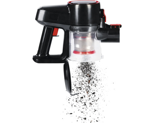 Akkusauger mit Schmutzpartikeln