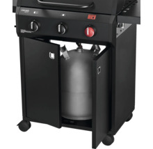 Barbecue à gaz Chicago Next avec porte ouverte et bouteille de gaz