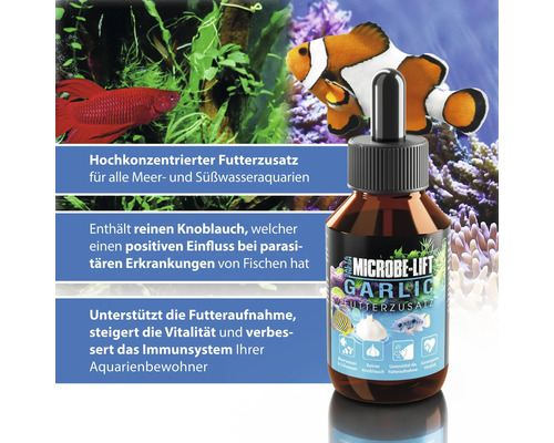 Microbe-Lift Garlic Complément alimentaire pour aquariums d''eau de mer et d''eau douce
