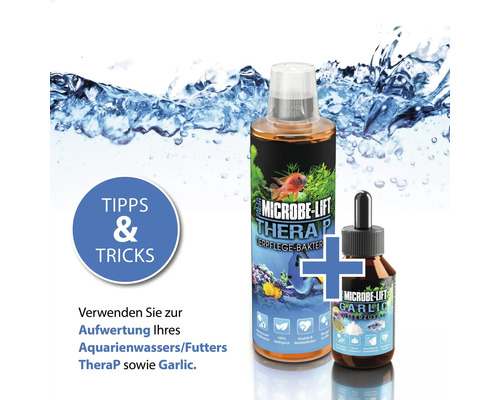 Microbe-Lift Therapy et complément alimentaire Garlic pour aquariums