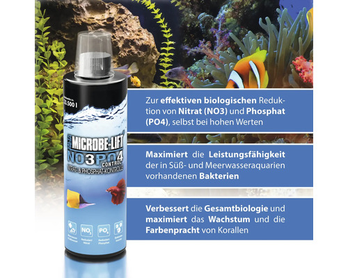 Microbe Lift NO3 PO4 Control zur Reduktion von Nitrat und Phosphat im Aquarium