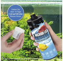 Microbe Lift Herbtana Fischpflege Produktflasche mit Dosieranleitung