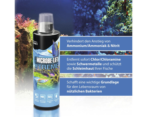 Microbe Lift Xtreme Wasseraufbereiter zur Verhinderung des Anstiegs von Ammonium, Ammoniak und Nitrit