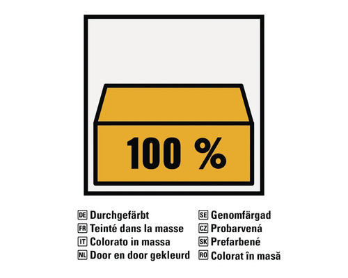 Symbol für durchgefärbt