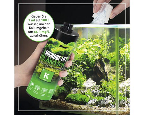 Microbe Lift Plants K Kaliumdünger zur Versorgung von Wasserpflanzen im Aquarium.