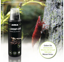 Arka myShrimp Care Garnelenpflege im Aquarium mit roter Garnele
