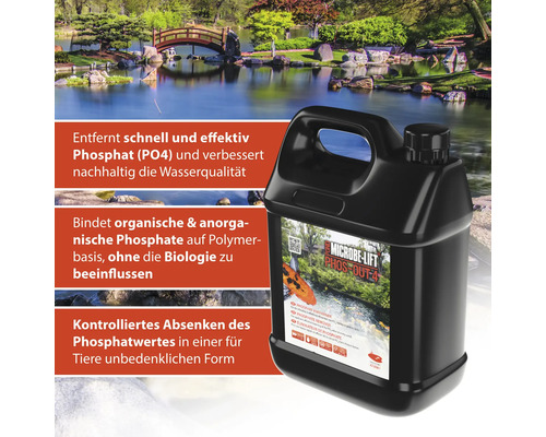 Microbe-Lift Phos Out 4 zur Phosphatentfernung und Verbesserung der Wasserqualität in Teichen