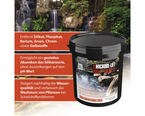 Microbe Lift Silikat-Out 2 zur Reduzierung von Silikat und Phosphat im Teich