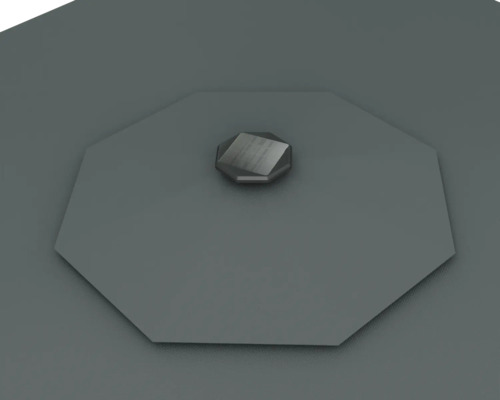 Metallabdeckung mit Schraube