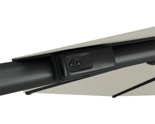 Detailansicht des Verstellmechanismus an einer Markise